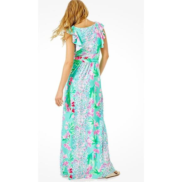 NWT Lilly Pulitzer Cristal Maxi Dress Isn't She lovely size XS - Picture 7 of 9